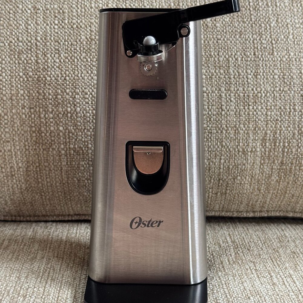 Oster Can Opener‎ Electric Retractable Cord Stainless Steel Open Box New